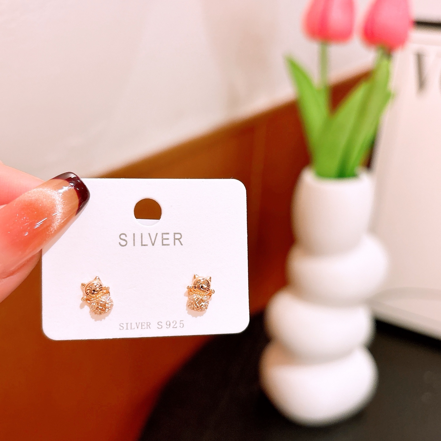 S925 Sterling Silver Earrings French Date Night Gold