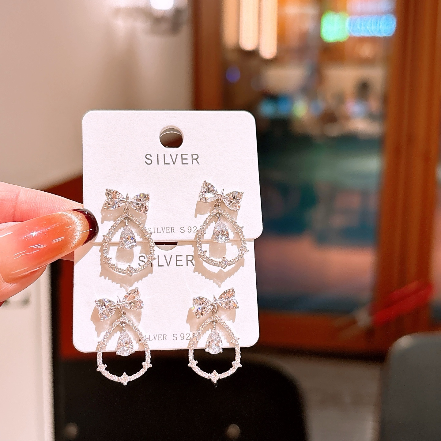 ロマンチックニッケル無添加銀イヤリングゴールド 先生の日