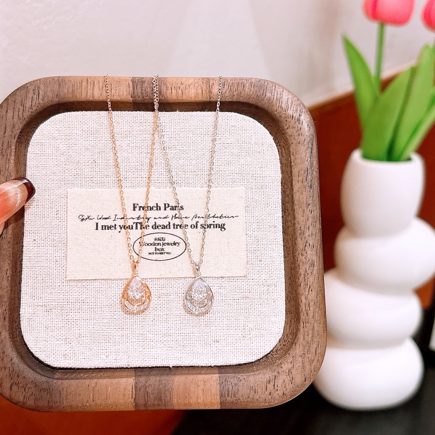 Solid Silver Necklace Romantic Workplace Silver