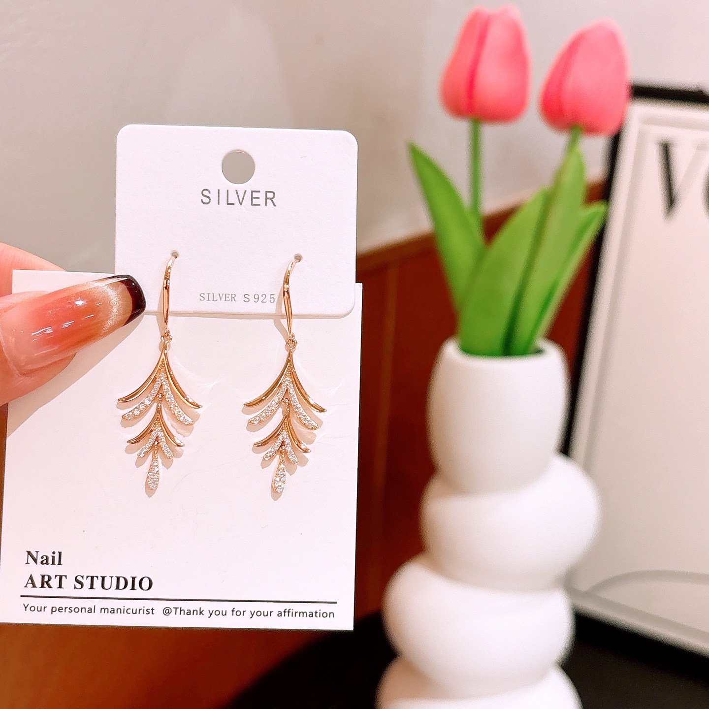 さわやか系アレルギー対応シルバードロップ＆スレッドイヤリングシルバー 通勤