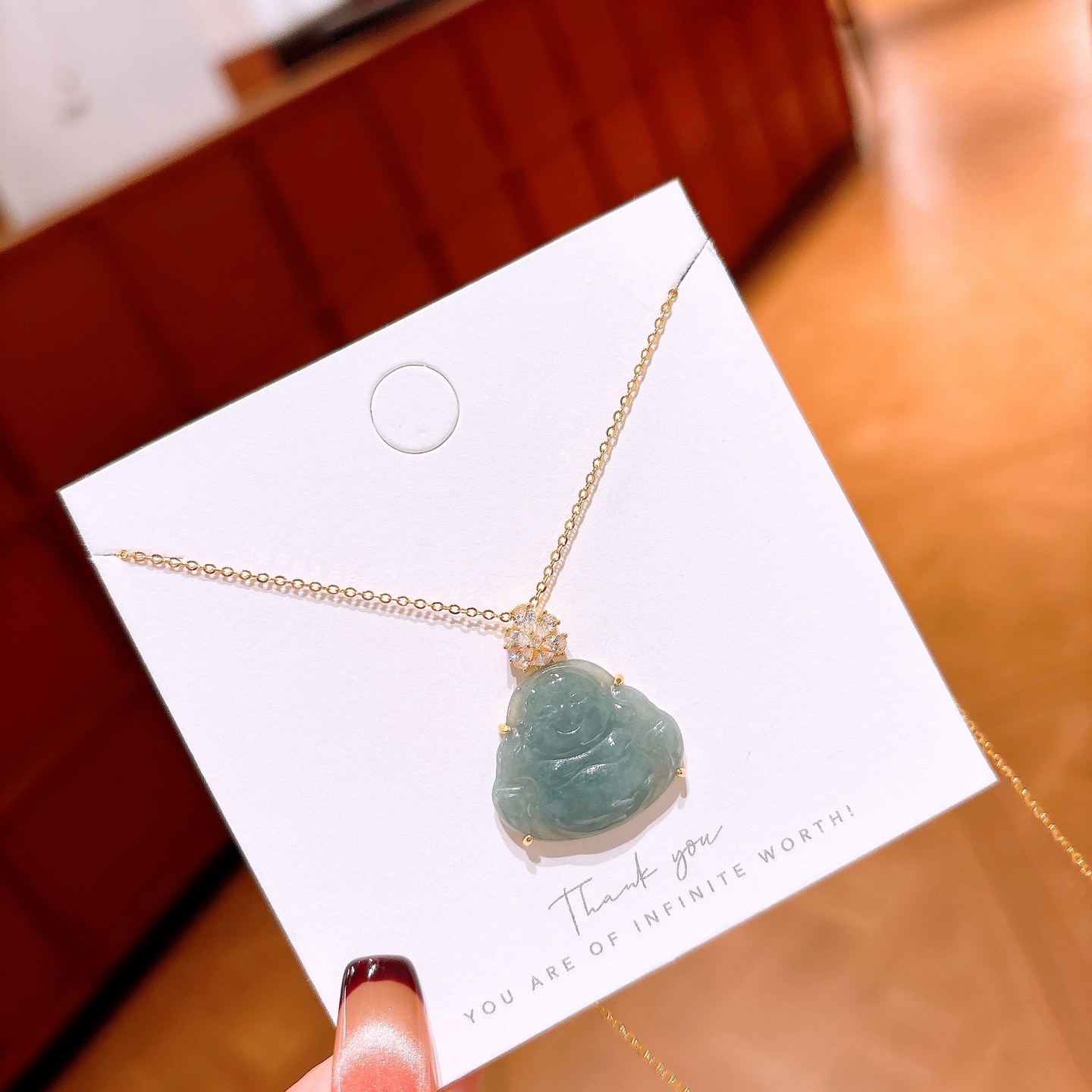 Solid Silver Jadeite Necklace Fresh Office Silver