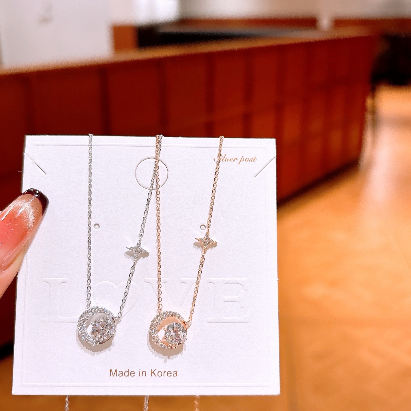 知性的高品質シルバーネックレスゴールド 記念日