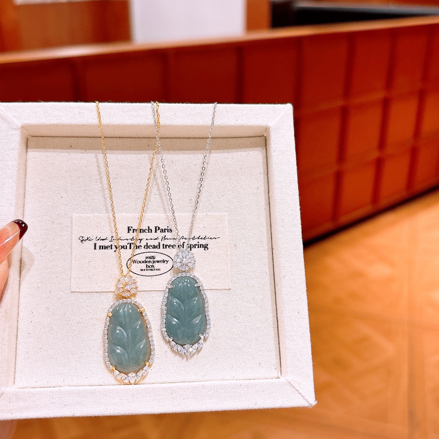 Solid Silver Jadeite Necklace Romantic Date Night Silver