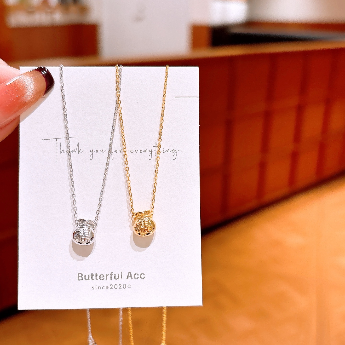 High Polish Silver Necklace Lively Birthday Gold