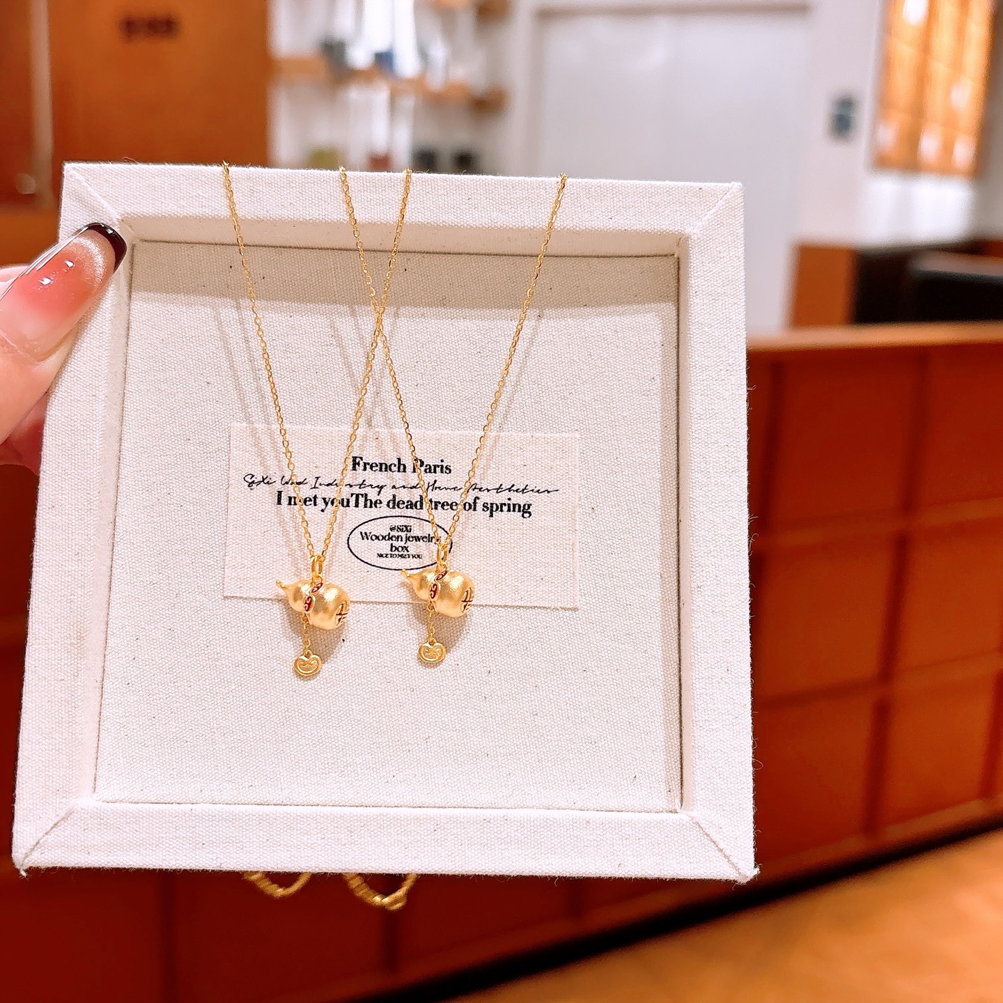 清純S925スターリングシルバーネックレスゴールド バレンタインデー