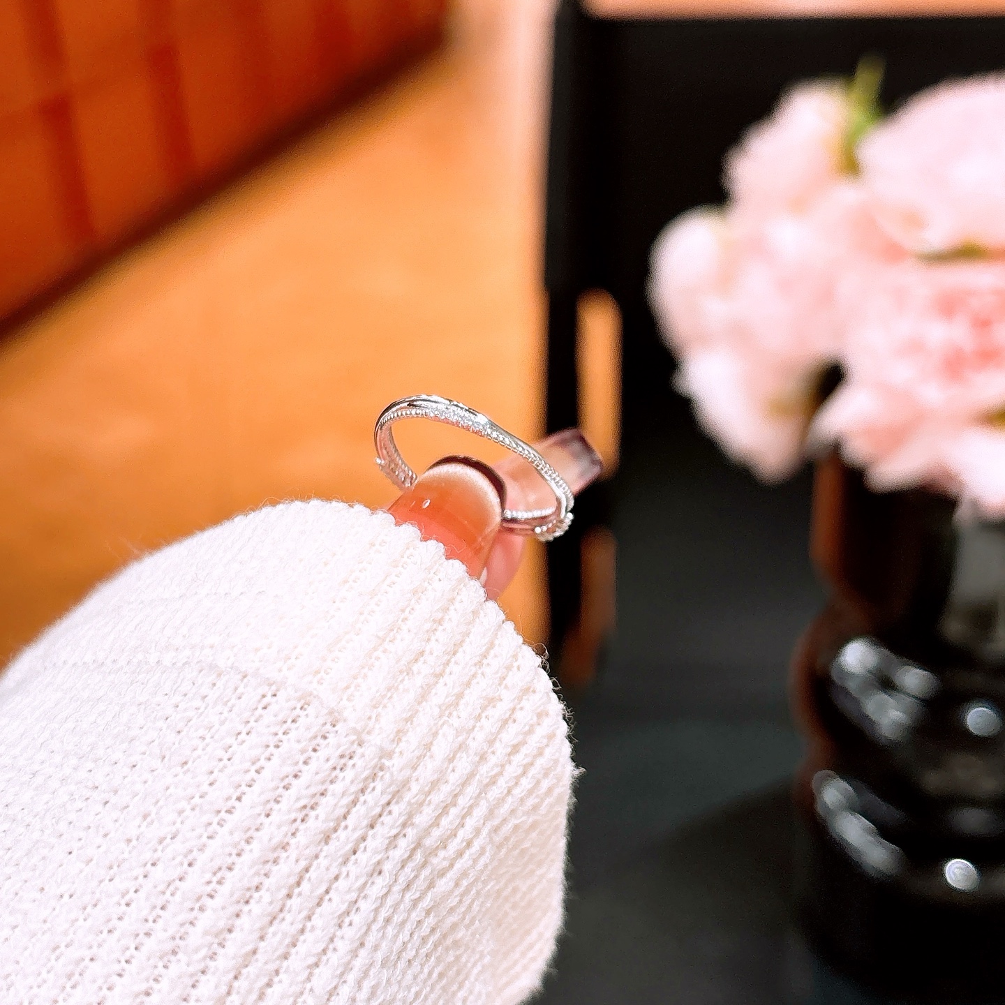 韓国風ニッケル無添加銀リングシルバー 婚姻届提出