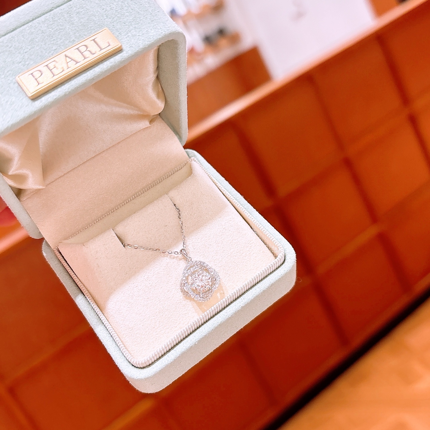 Low Allergy Silver Moissanite Necklace Ethereal Valentine's Day Gold