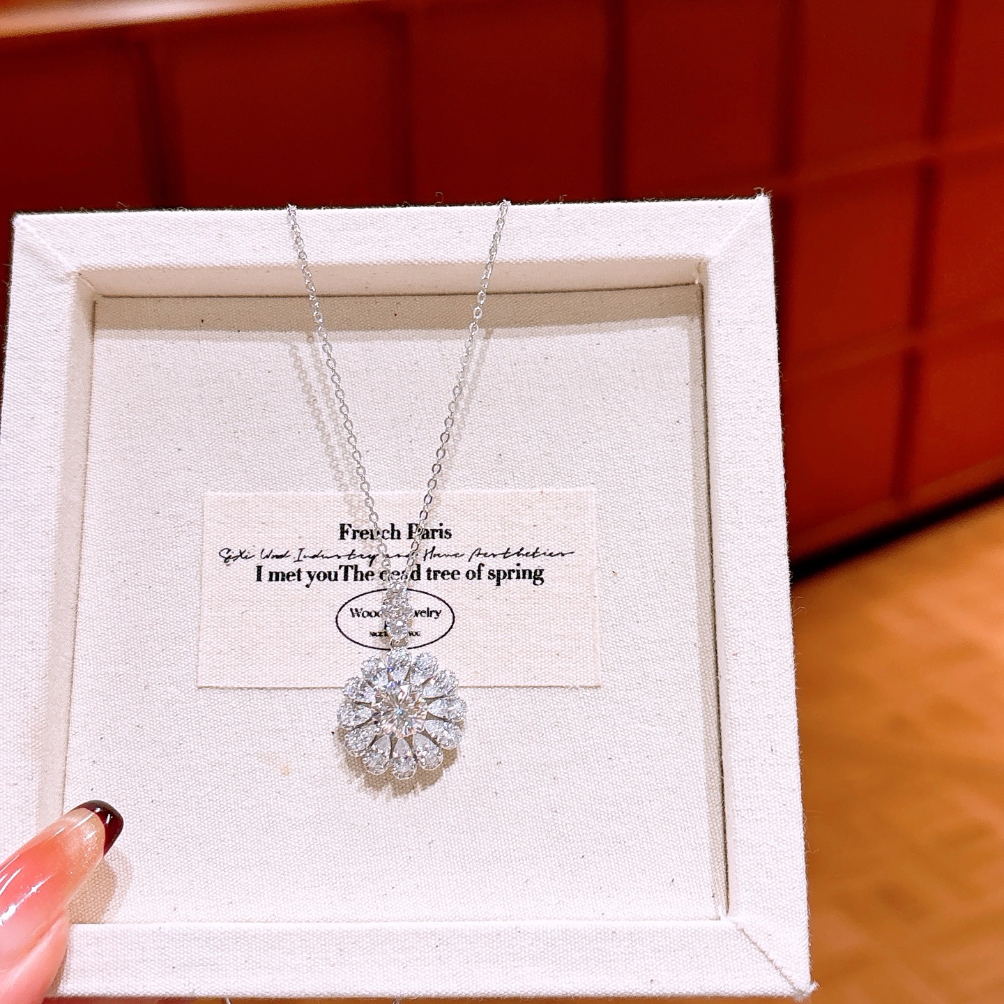 Allergiearmes Silber Moissanit Kette Minimalistisch Jahresfeier Gold