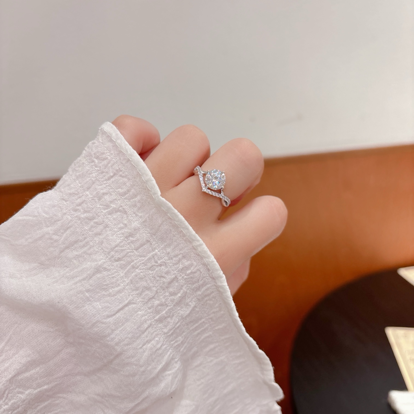 High Polish Silver Moissanite Ring Intellectual Christmas Silver