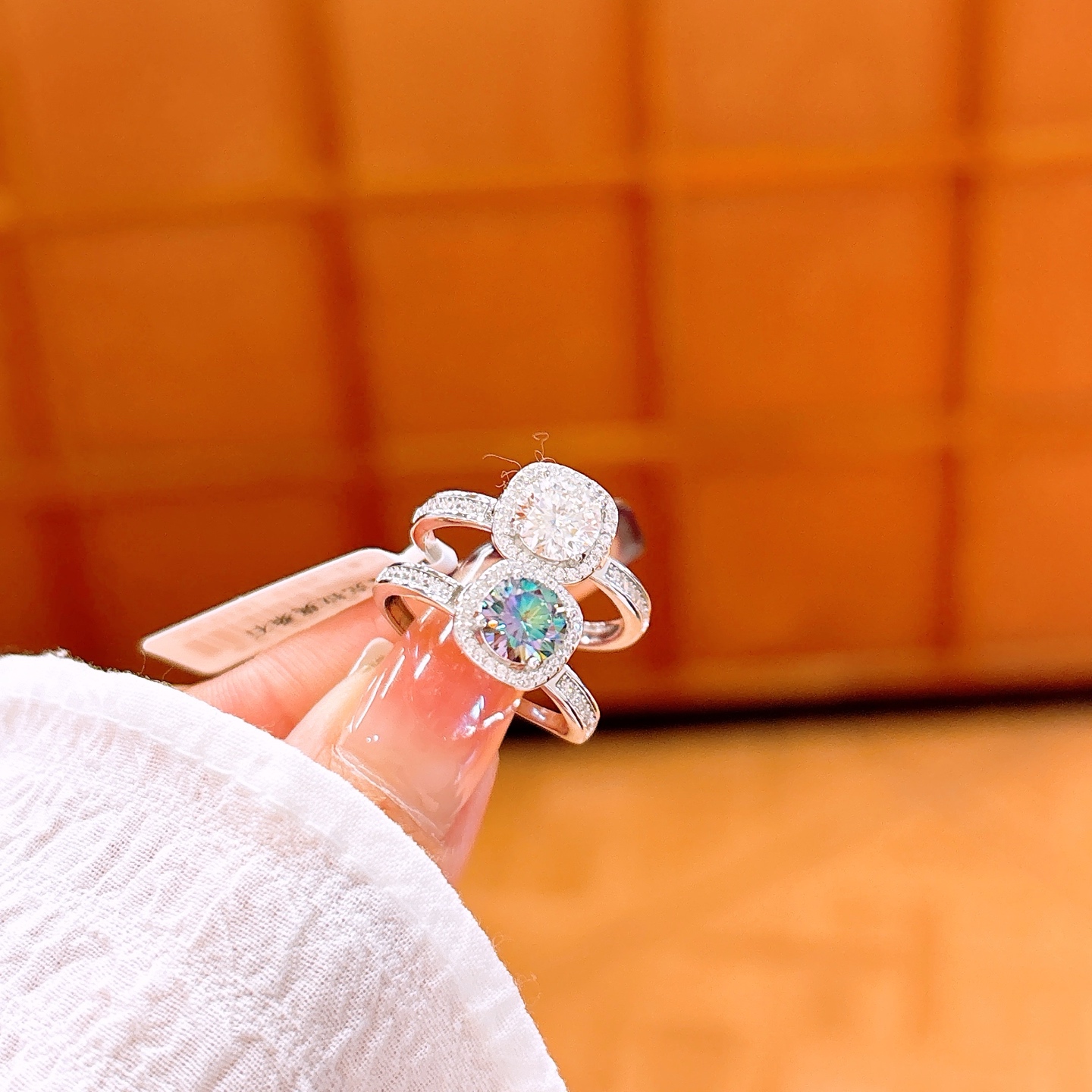 925 Silver Moissanite Ring Gentle Mother's Day Silver