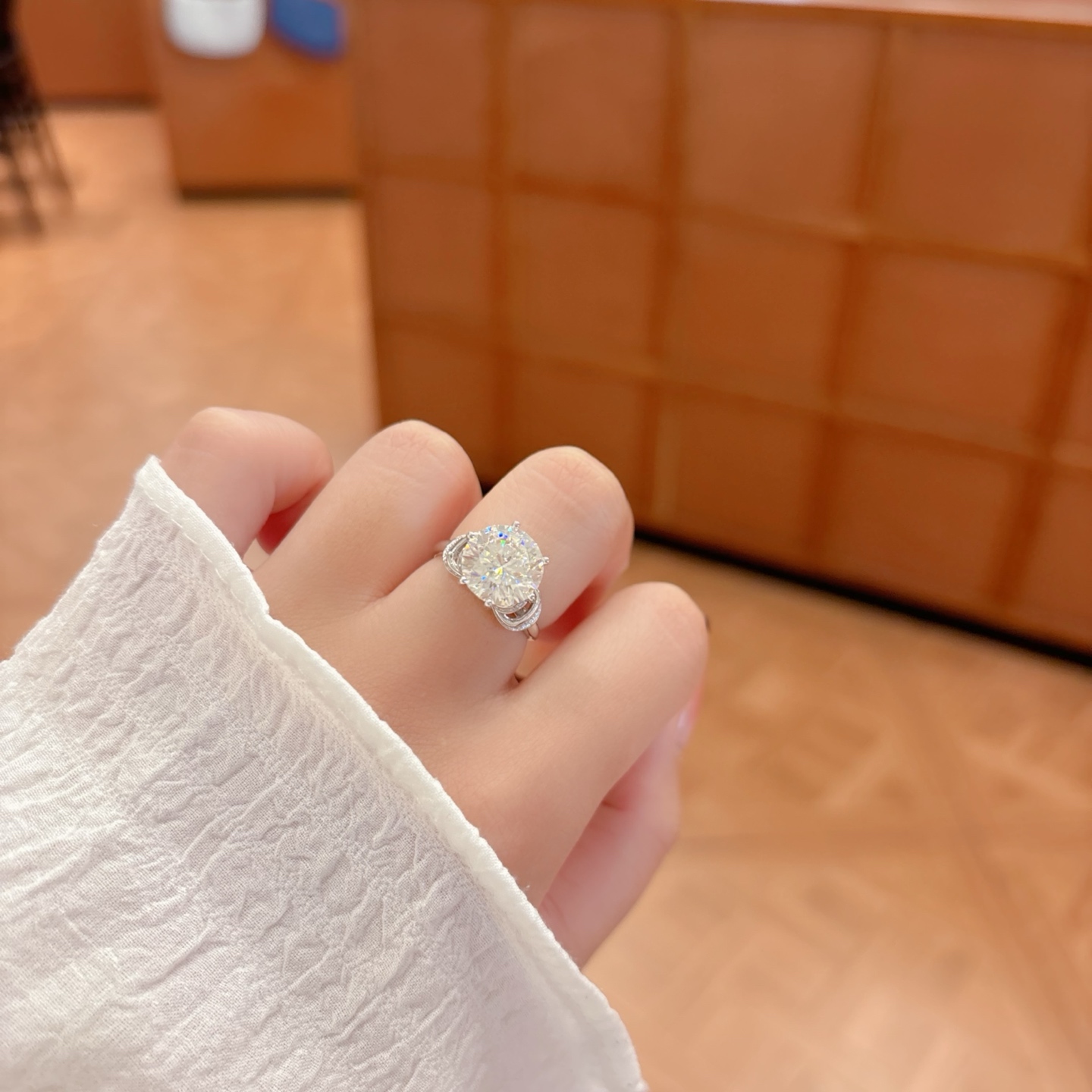 Hypoallergenic Silver Moissanite Ring Premium Self-love Silver