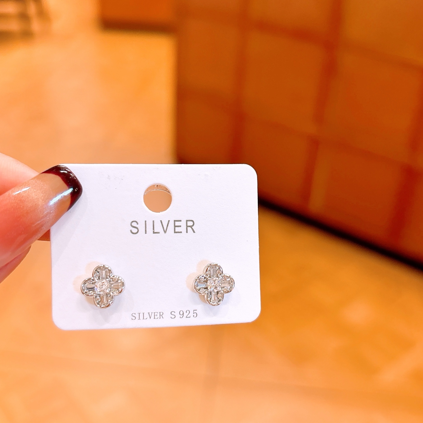 925 Silber Ohrringe Ätherisch Für mich selbst Silber