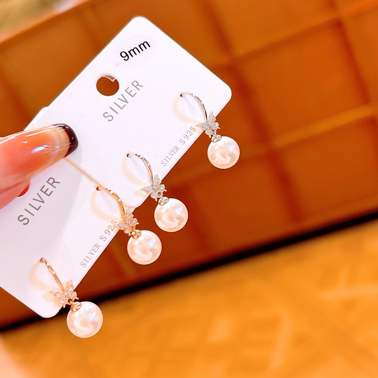 さわやか系S925スターリングシルバードロップ＆スレッドイヤリングシルバー デート