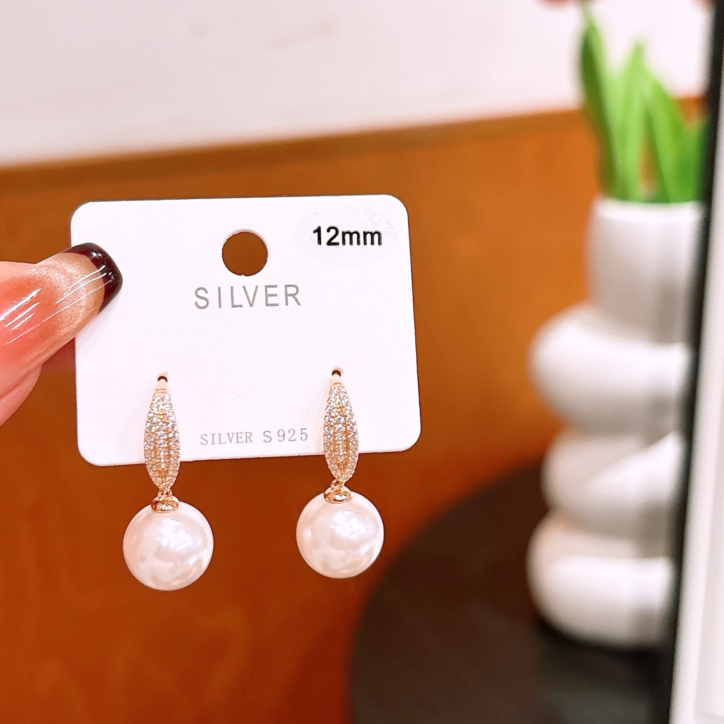 Hypoallergenic Silver Drop & Thread Earrings Light Luxury Date Night