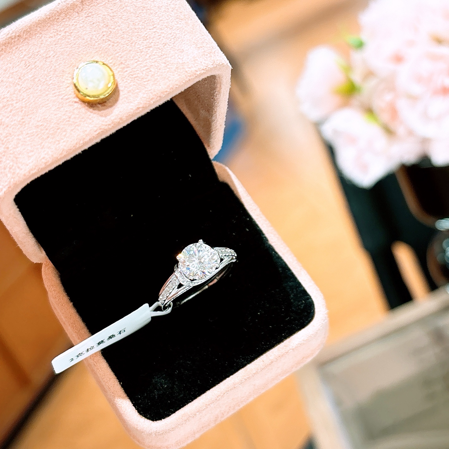 Fine Silver Moissanite Ring Premium Spring Festival Gold