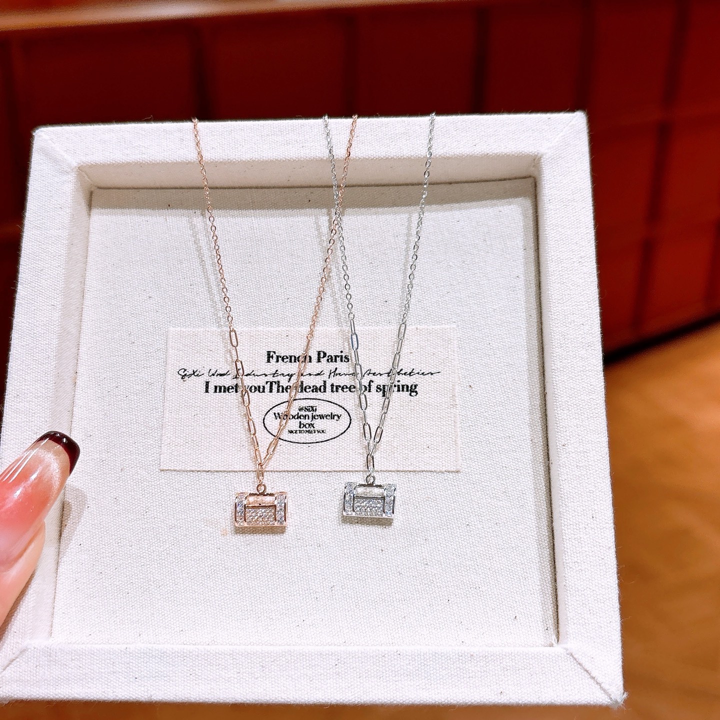 Nickelfreies Silber Kette Romantisch Party Gold