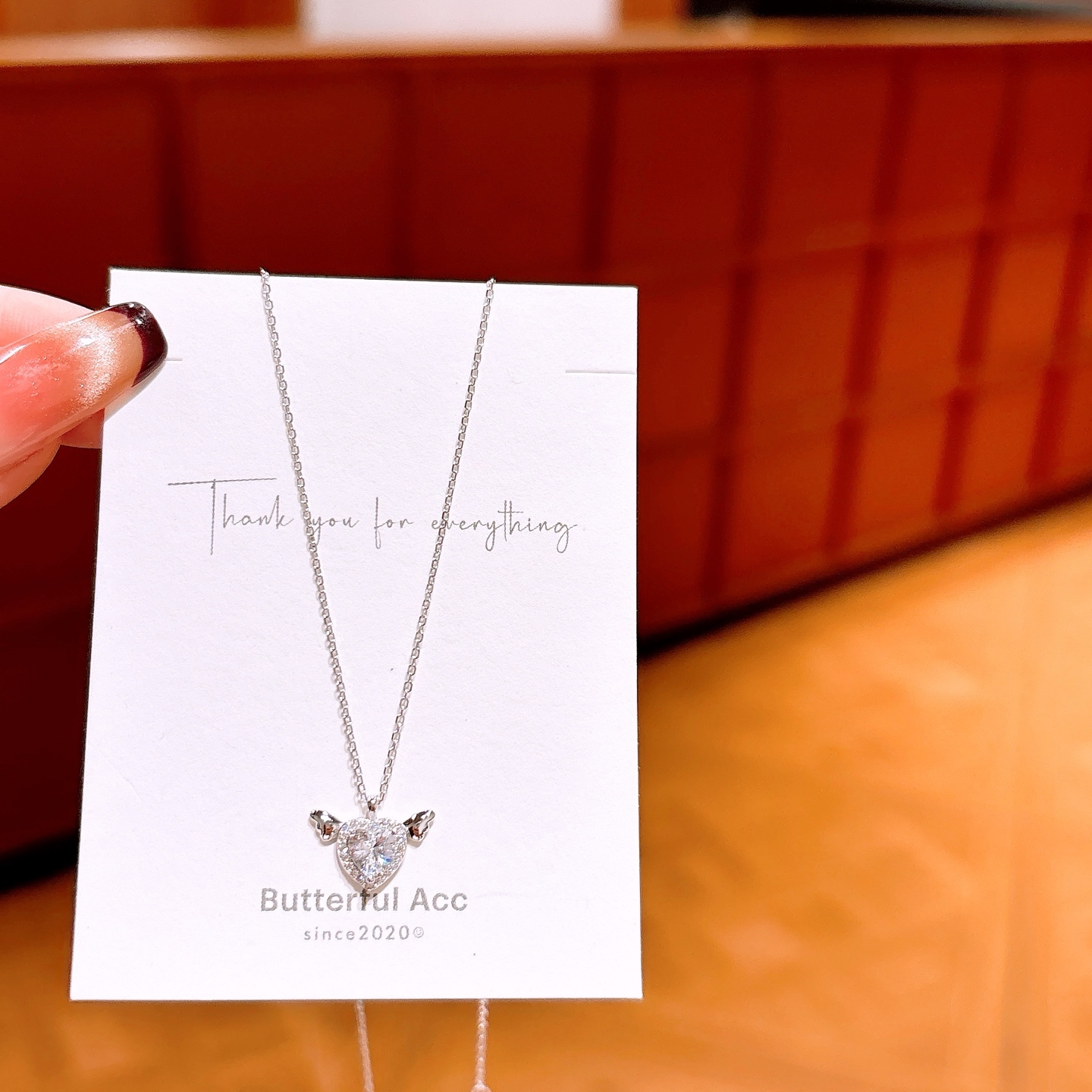 925 Silber Kette Instagram-Stil Muttertag Gold