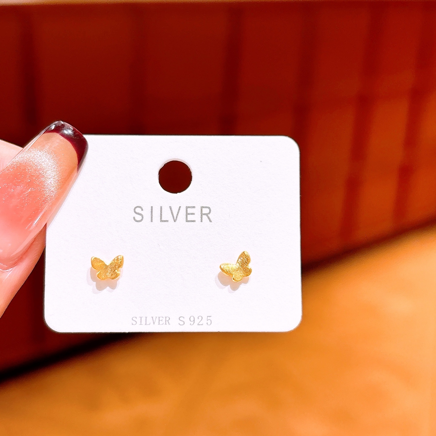 S925 Sterling Silver Earrings Delicate Teacher's Day Gold