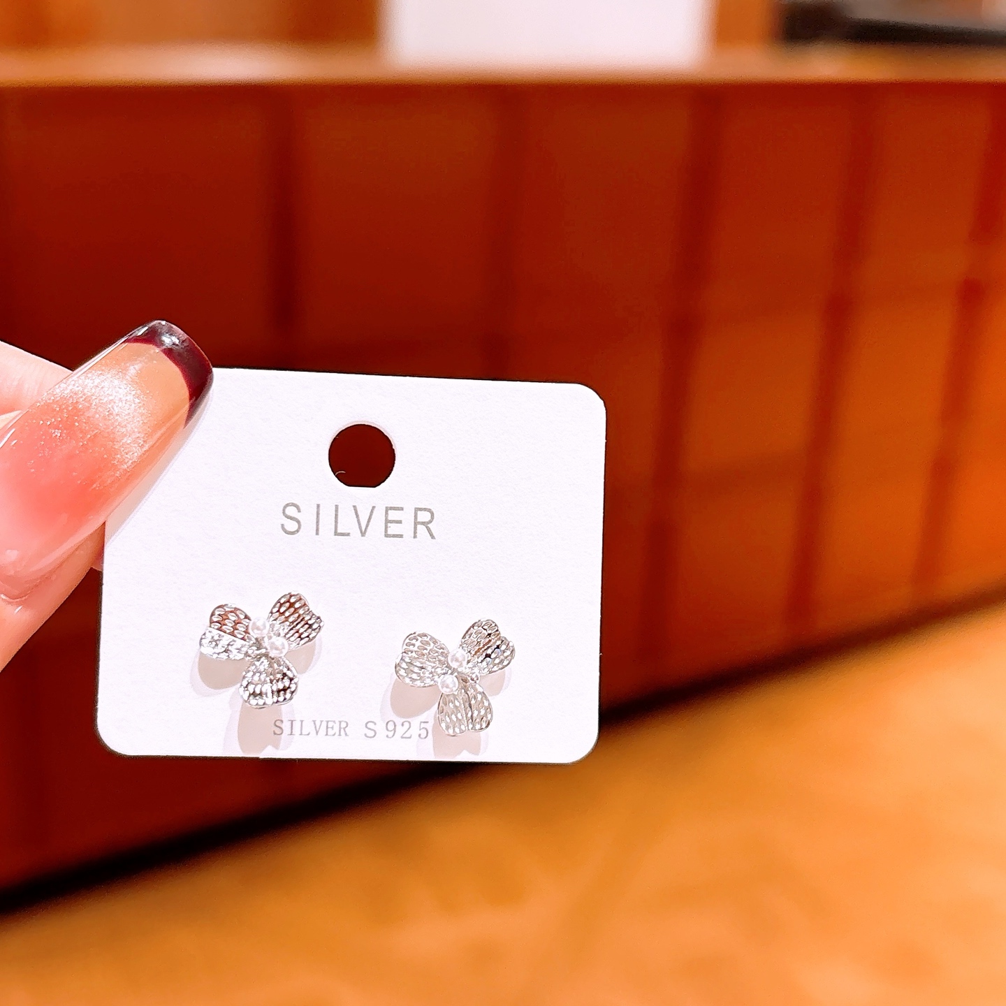 Low Allergy Silver Earrings Gentle Wedding Favor Silver