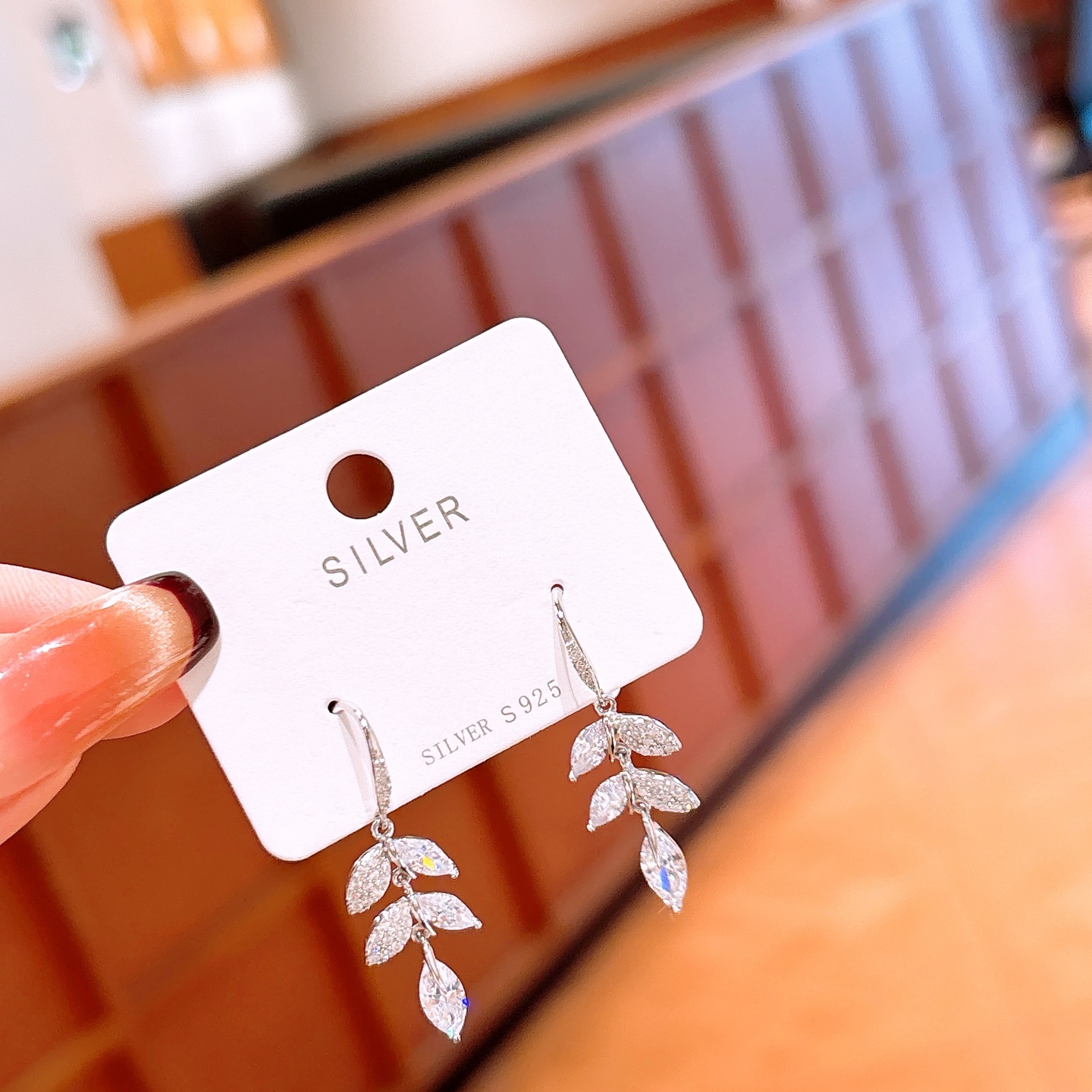 Hypoallergenic Silver Drop & Thread Earrings Elegant Birthday Silver