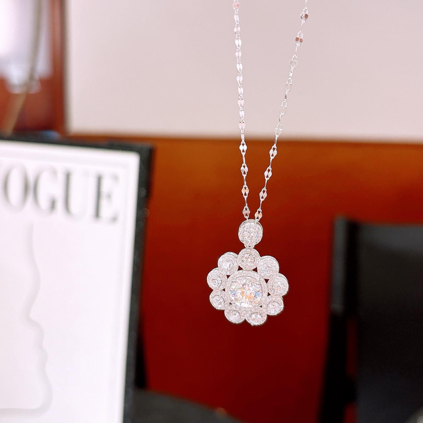 S925 Sterling Silver Moissanite Necklace Dainty Bestie Gift Gold