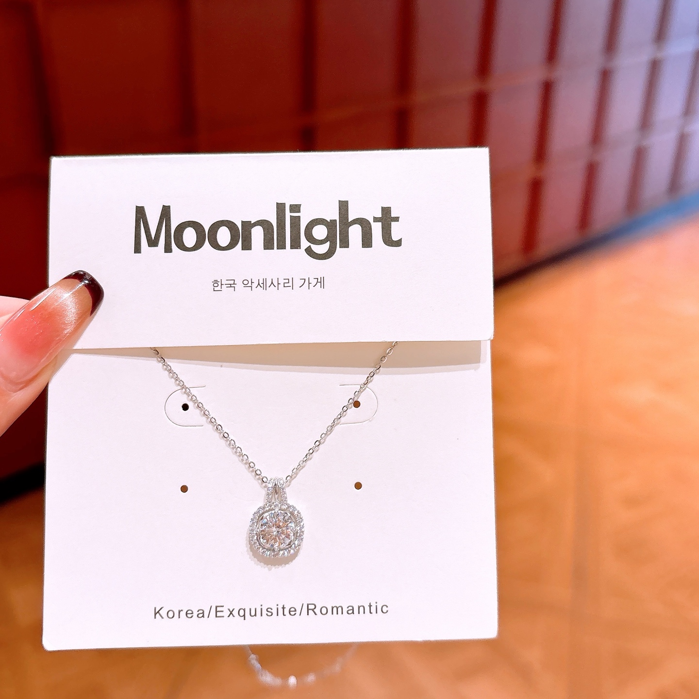 High Polish Silver Moissanite Necklace Fresh Teacher's Day Silver