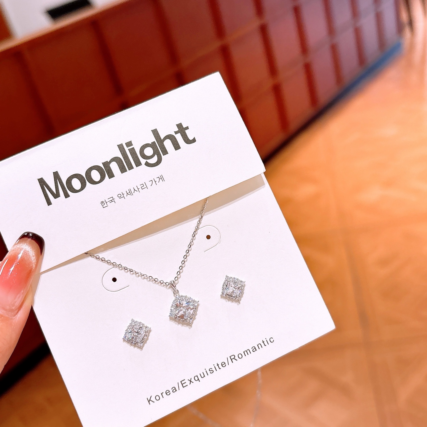 925 Silver Earrings & Necklace Set Forest Party Silver