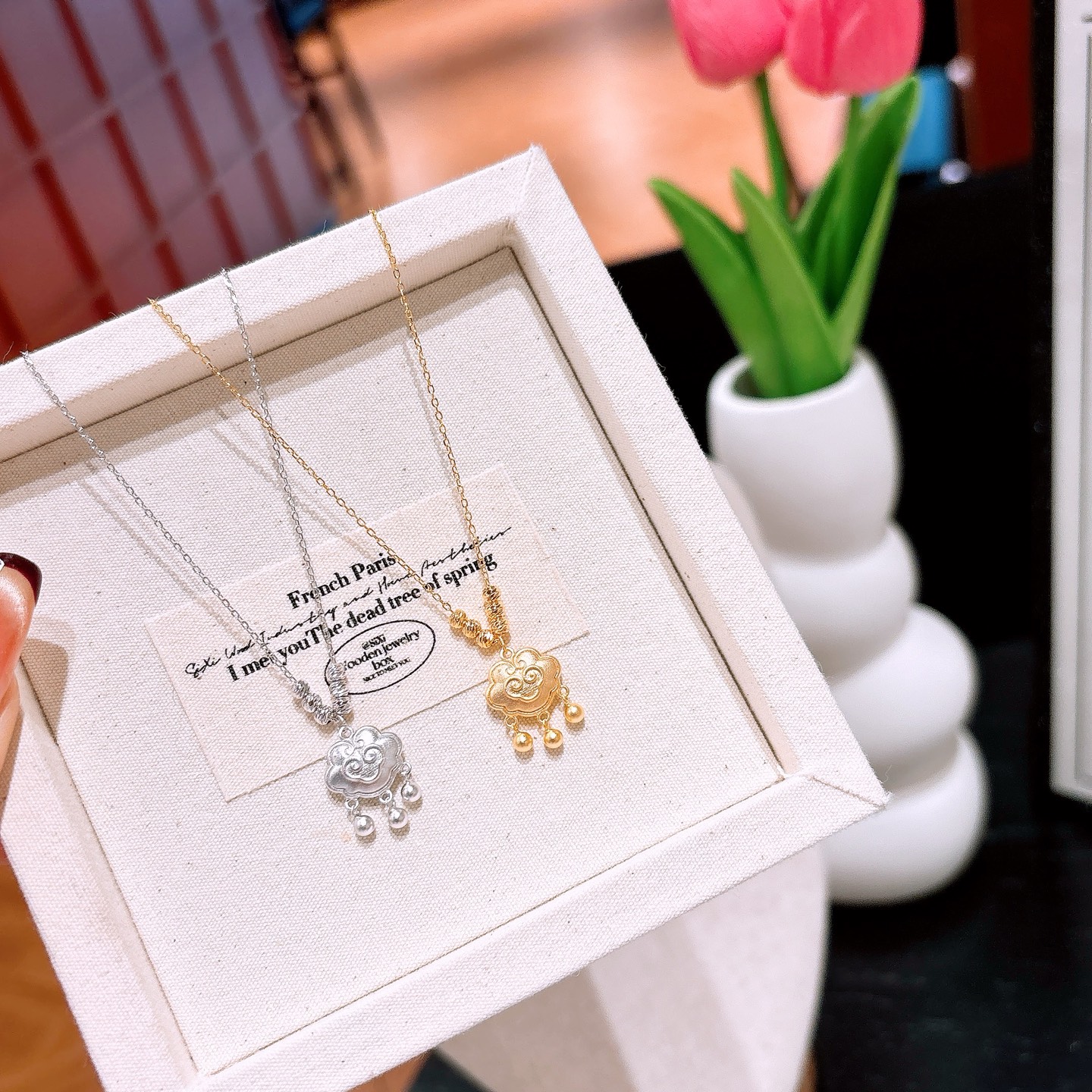 Low Allergy Silver Necklace Sweet & Cool Father's Day Gold