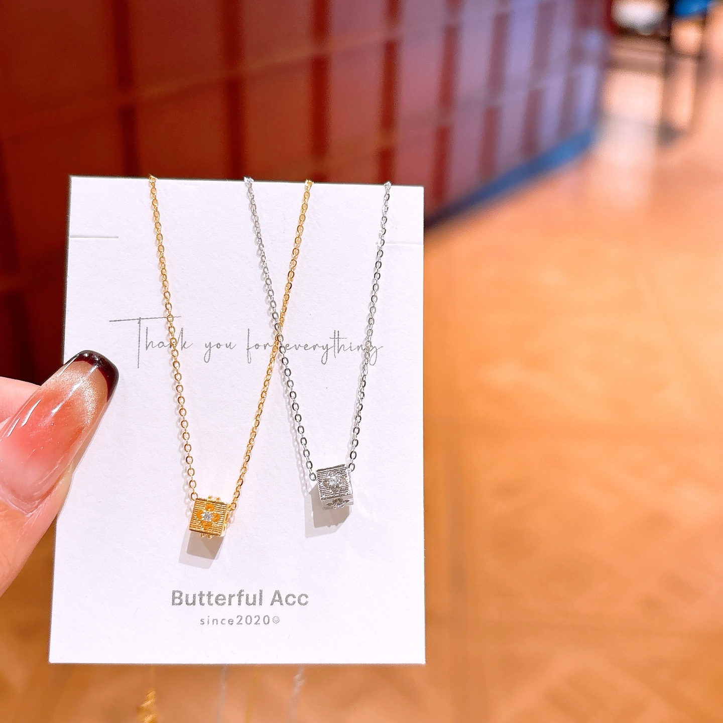 ユニーク純銀ネックレスゴールド 通勤