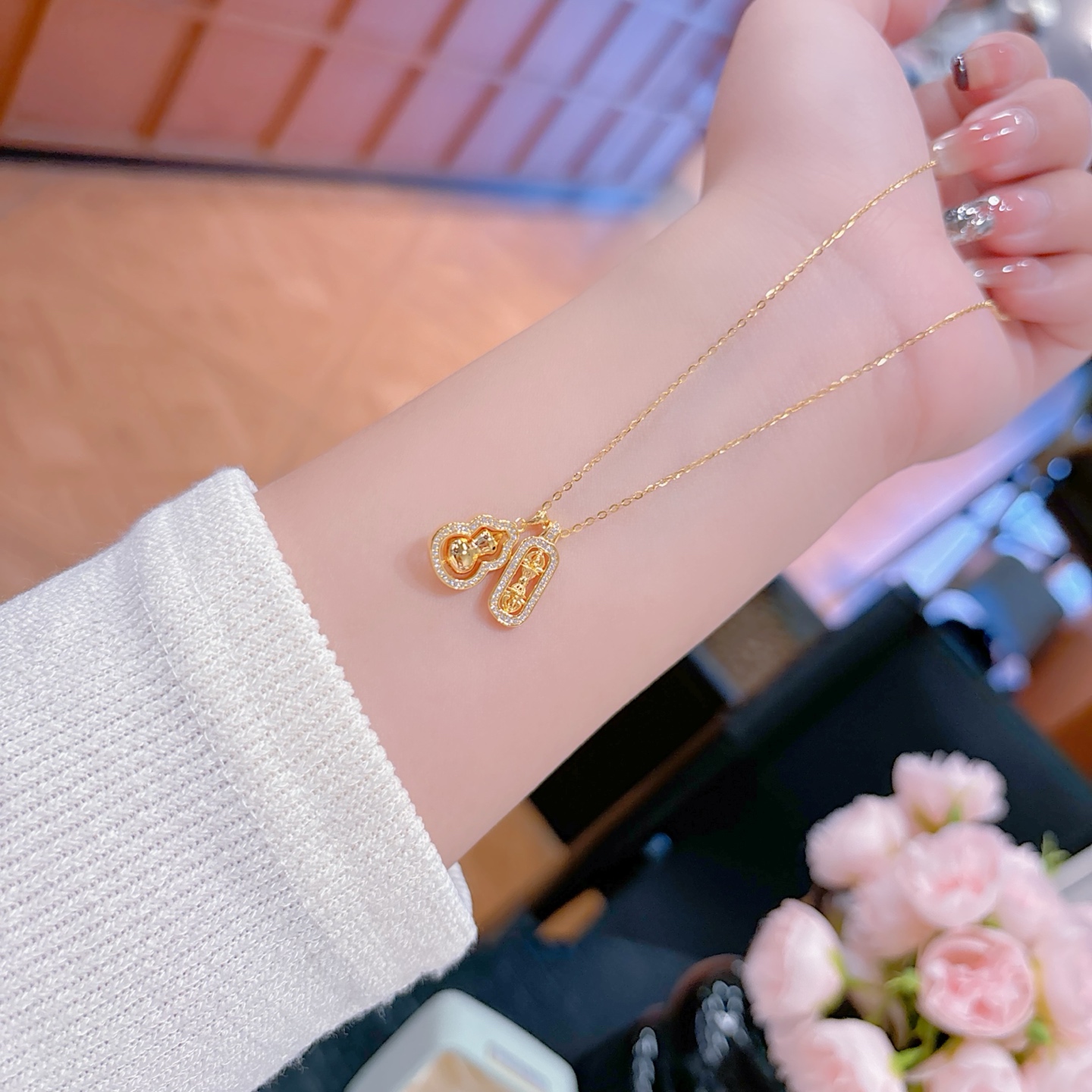 Fine Silver Necklace Dainty Bestie Gift Gold