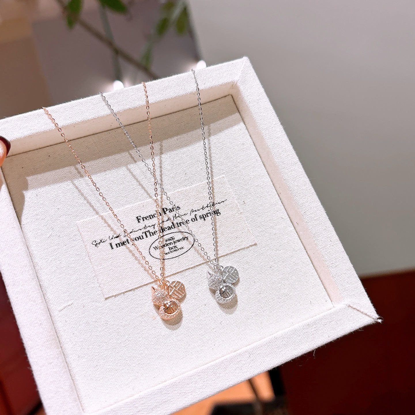 Nickel Free Silver Necklace Artistic Graduation Silver