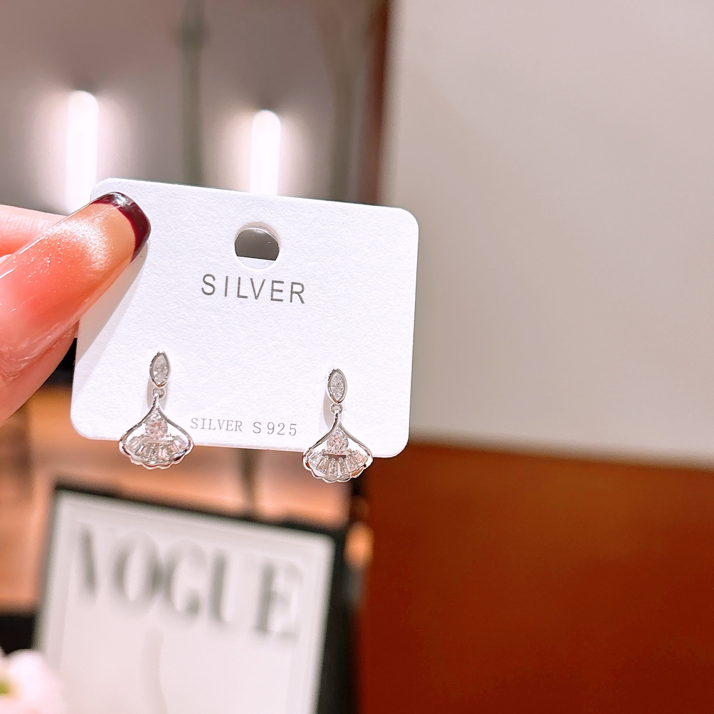 S925 Sterling Silver Earrings Ins Style Party Gold