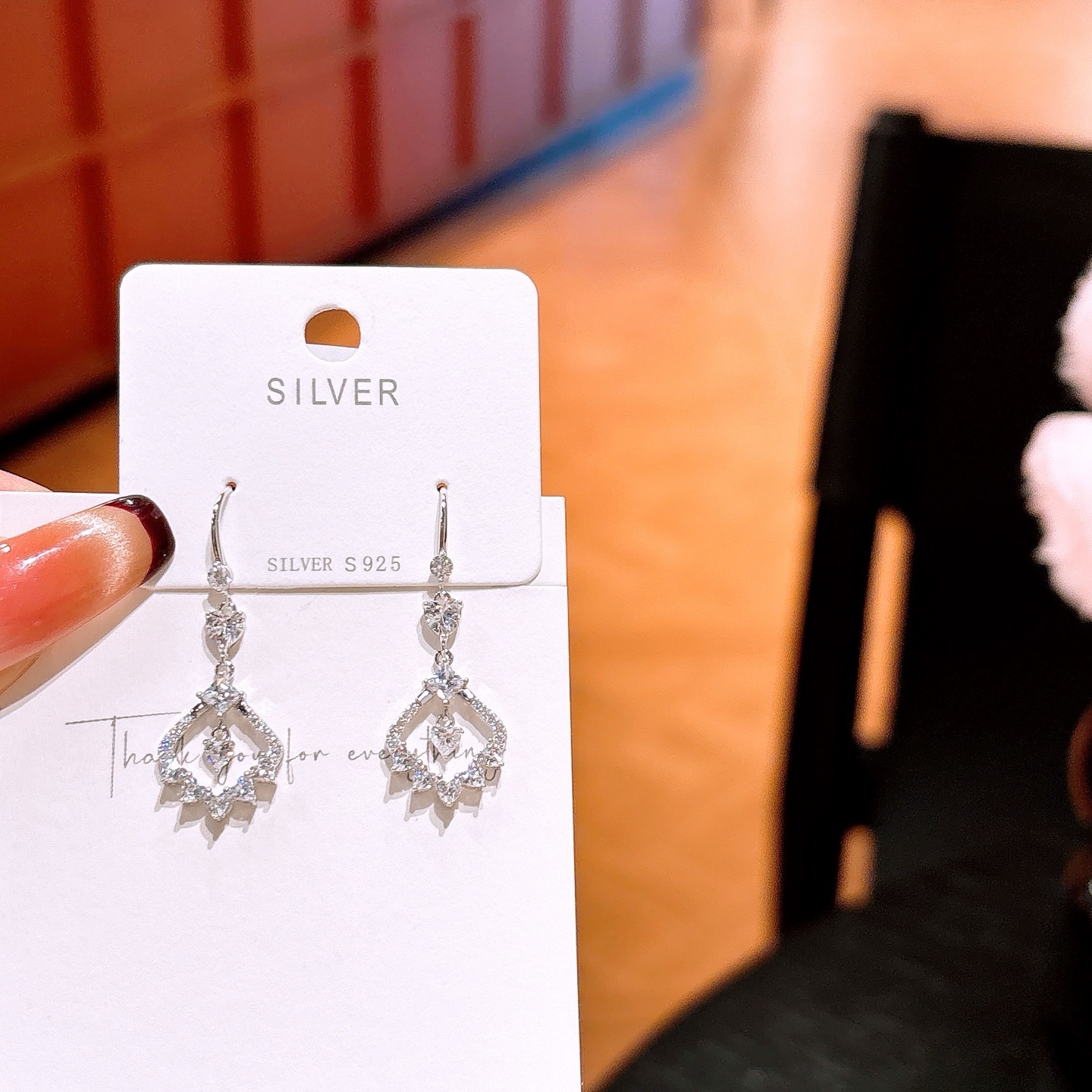 ラグジュアリー高品質シルバードロップ＆スレッドイヤリングゴールド 母の誕生日