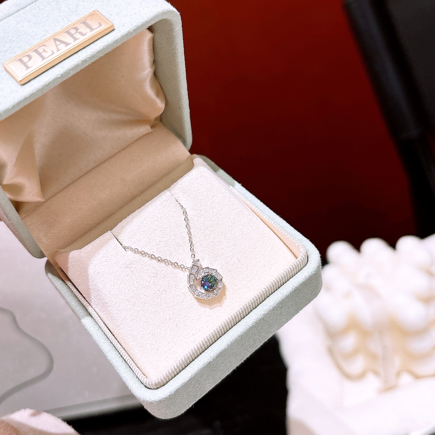 Nickel Free Silver Moissanite Necklace Fresh Wedding Silver