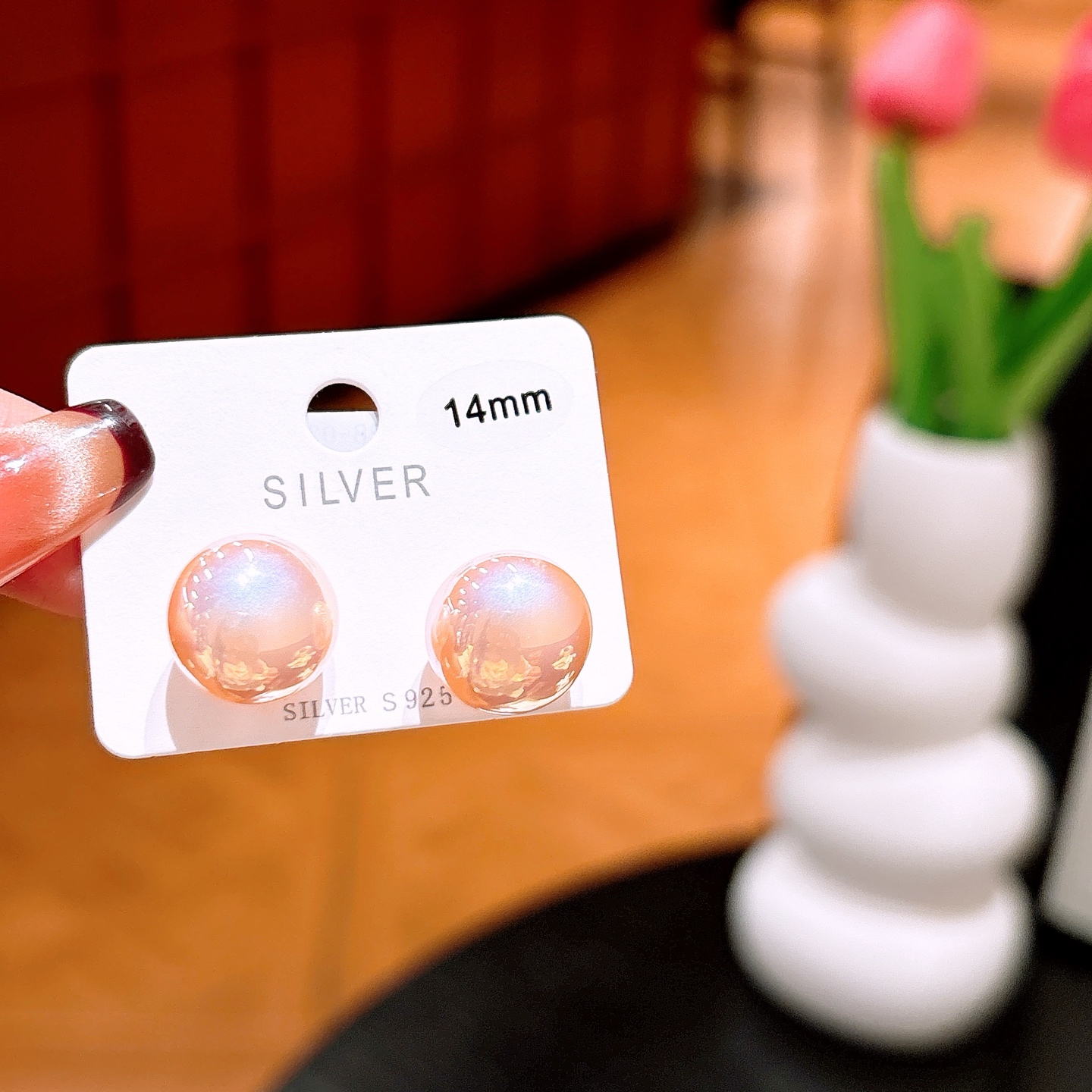 S925 Sterlingsilber Ohrringe Einzigartig Heiratsantrag Silber