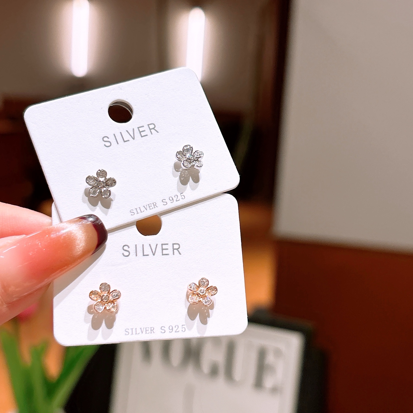 Nickel Free Silver Earrings Artistic Mother's Day Gold