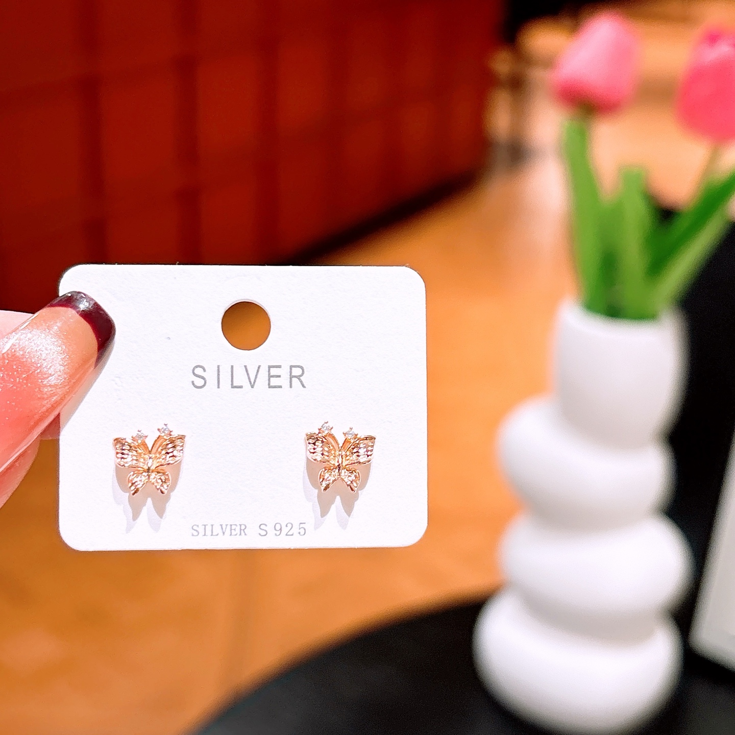 Nickel Free Silver Earrings Artistic Bestie Gift Gold