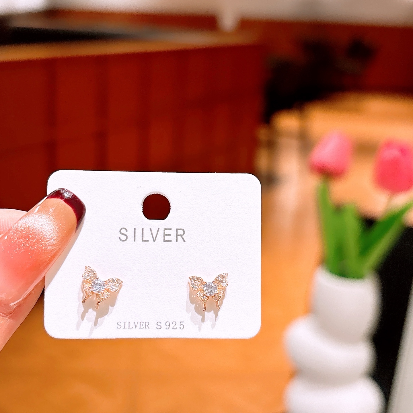 Nickel Free Silver Earrings Light Luxury Gift for Her Silver