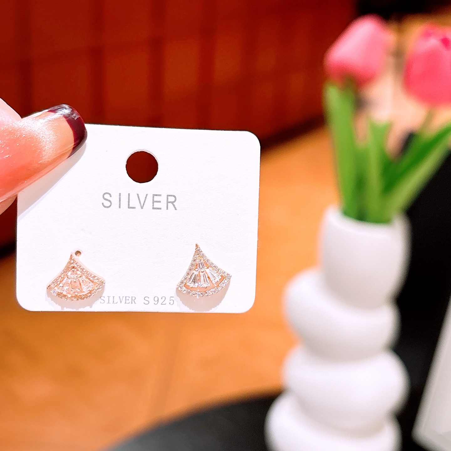 Solid Silver Earrings Dainty Teacher's Day Silver