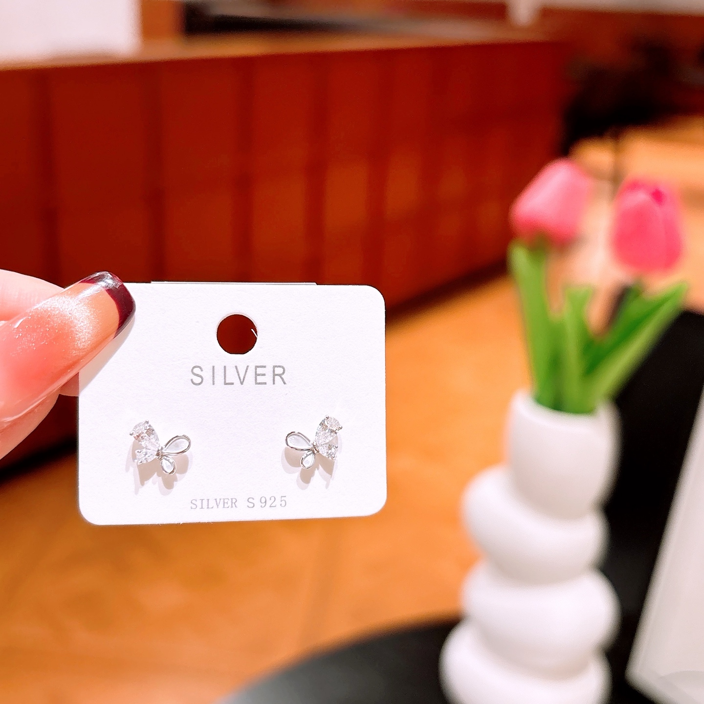 Feinsilber Ohrringe Süß Lehrertag Gold