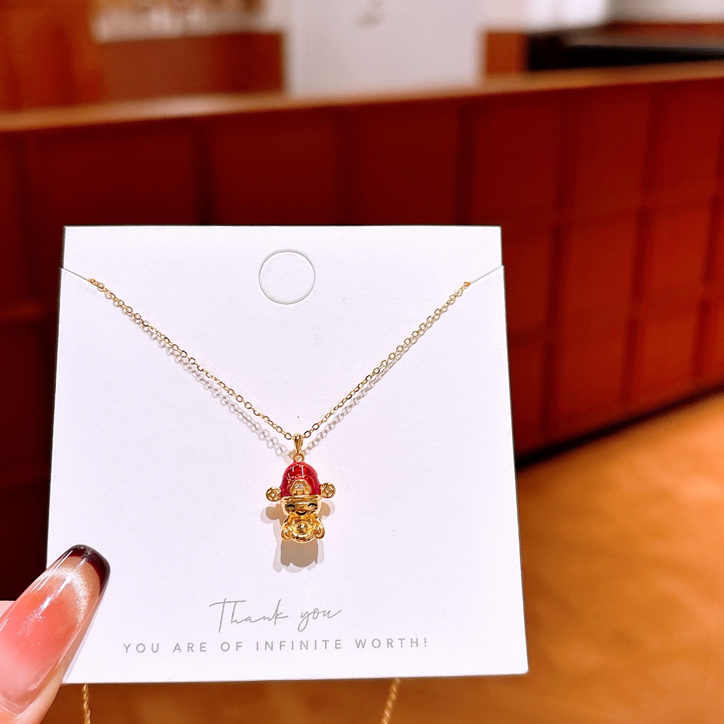 優しい925シルバーネックレスゴールド ウェディング