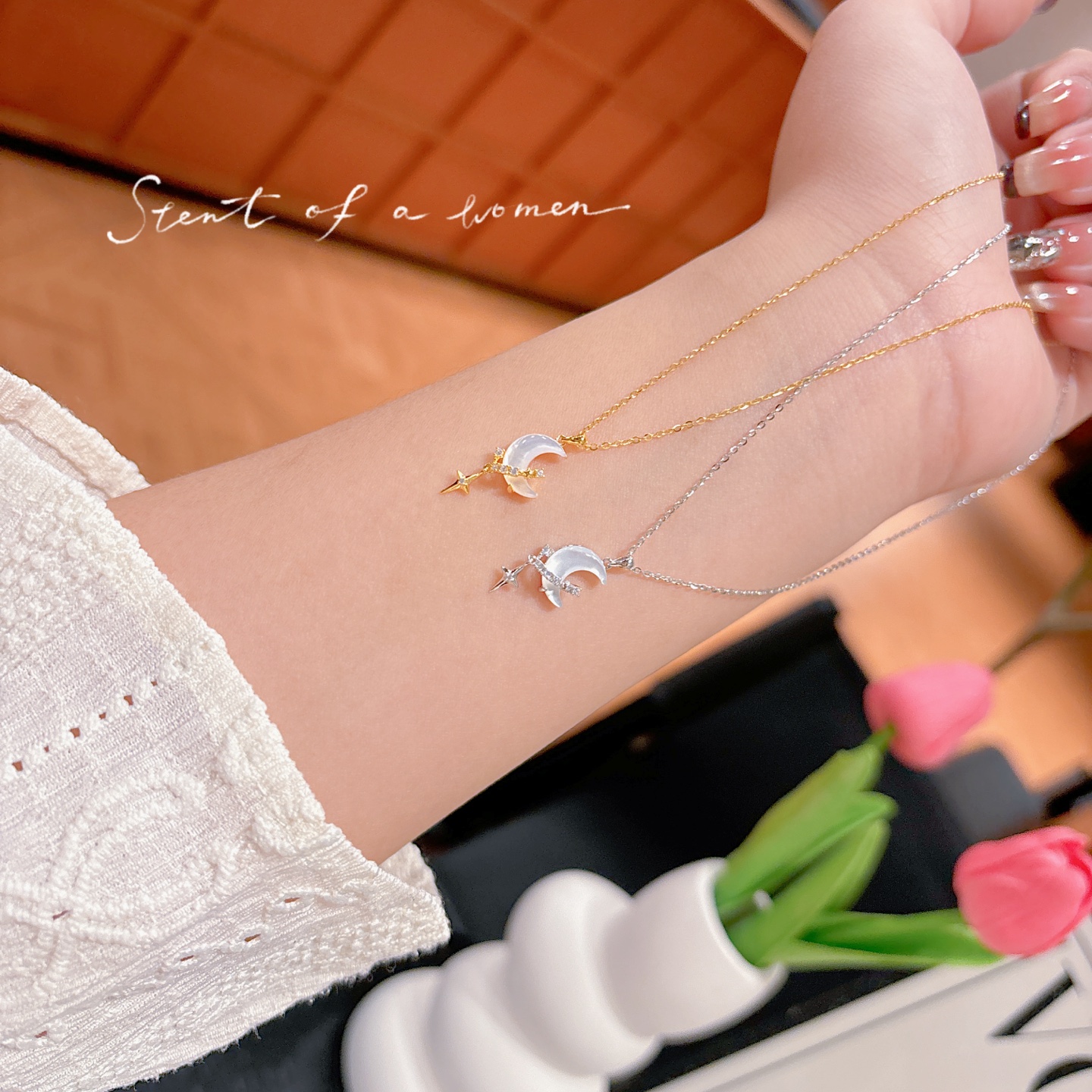 Nickel Free Silver Necklace Gentle Valentine's Day Silver