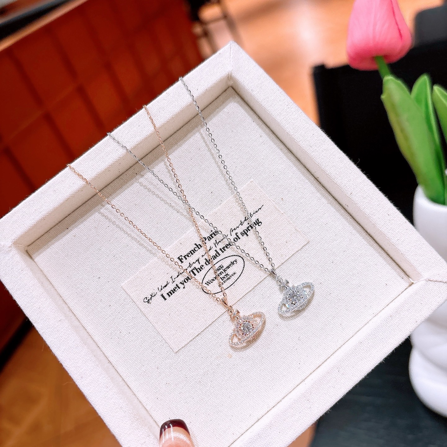 925 Silver Necklace Ins Style Banquet Silver