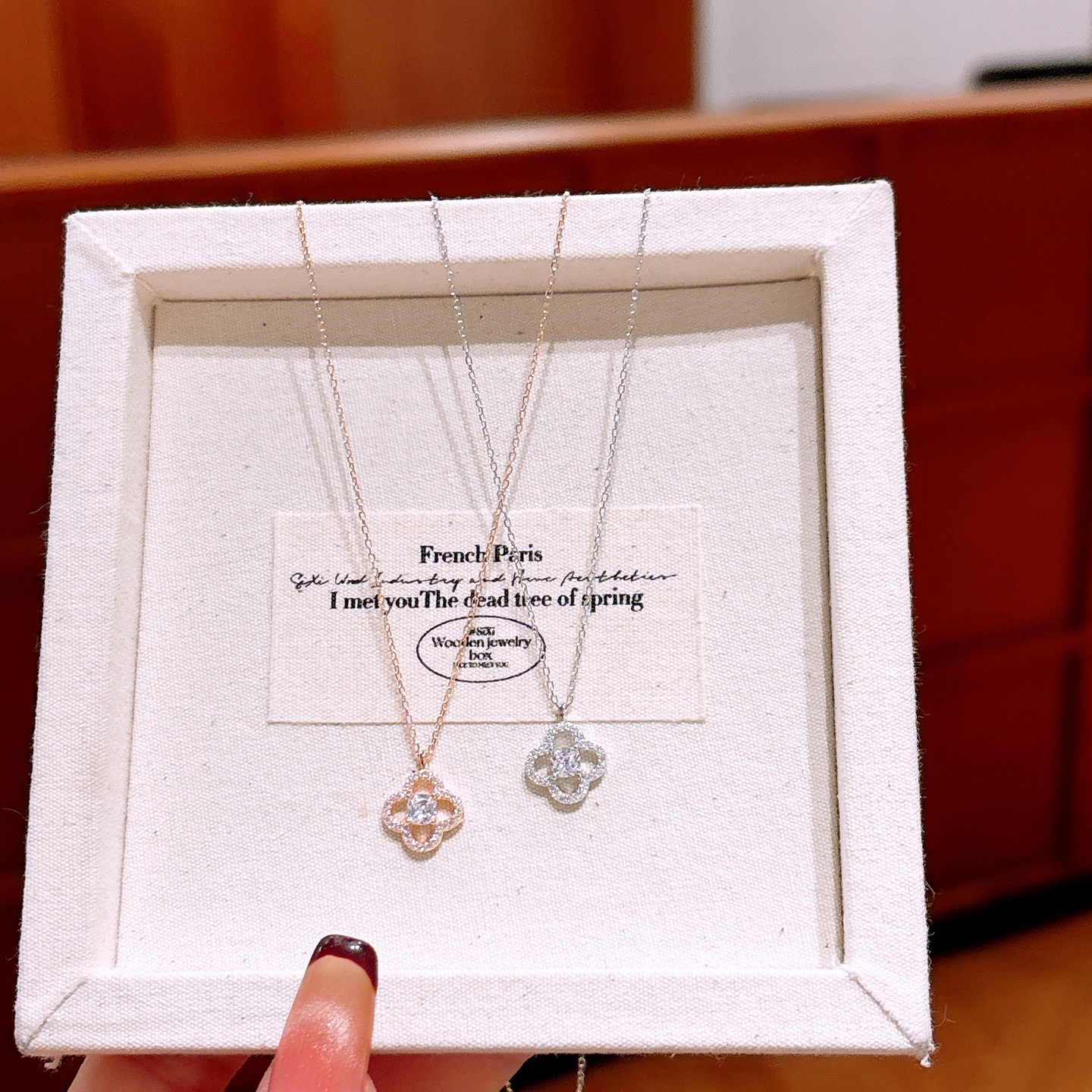 優しいS925スターリングシルバーネックレスシルバー プロポーズ