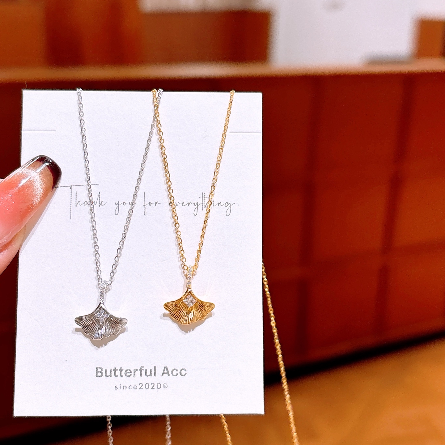 Solid Silver Necklace Girly Workplace Gold