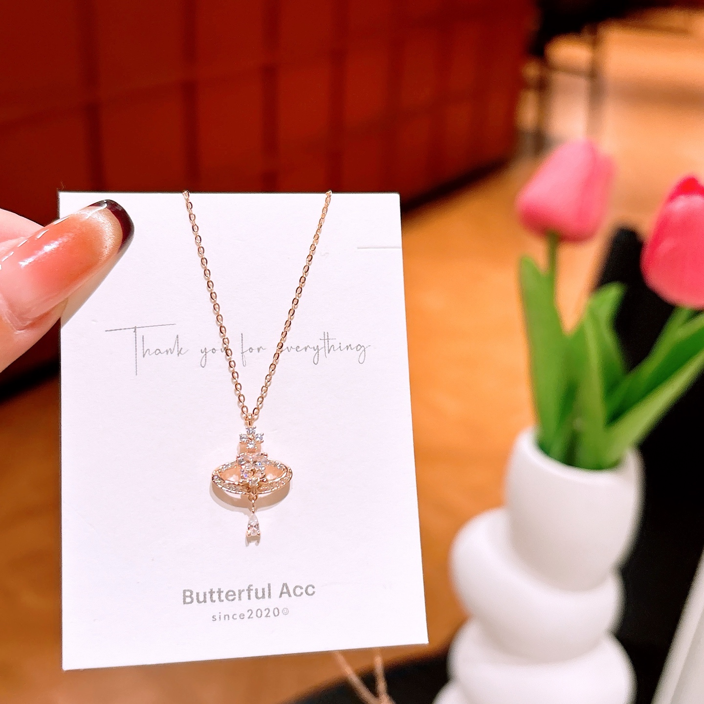 S925 Sterlingsilber Kette Mode Bankett Gold