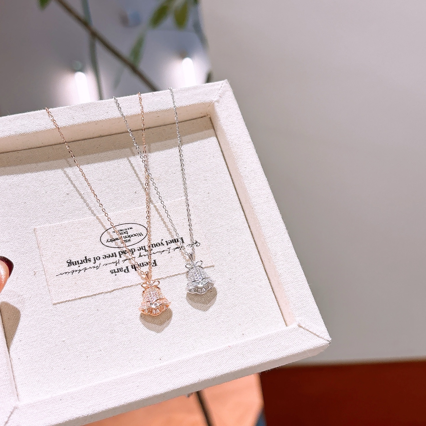 繊細低アレルギー銀ネックレスゴールド 日常使い