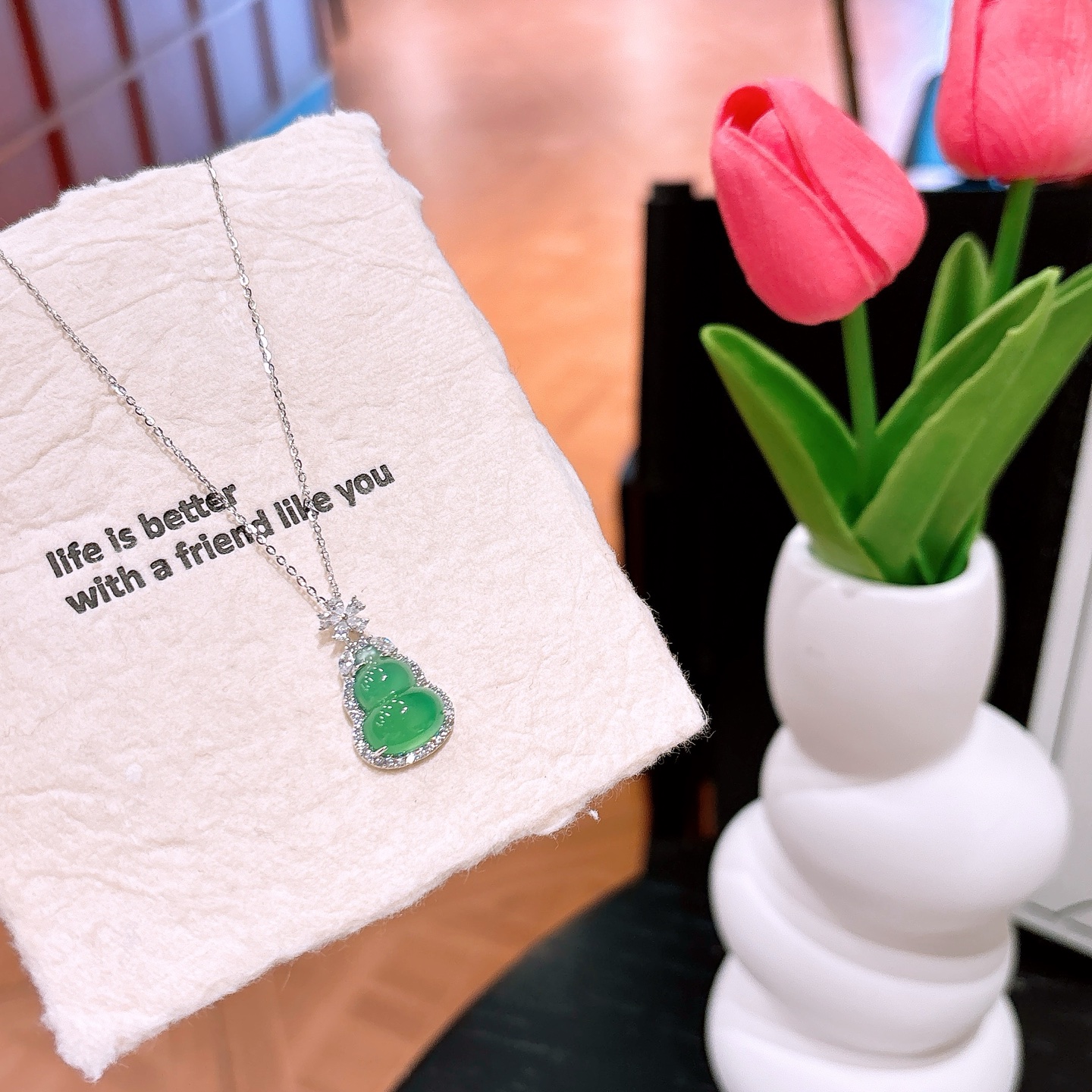 925 Silver Necklace French Date Night Gold