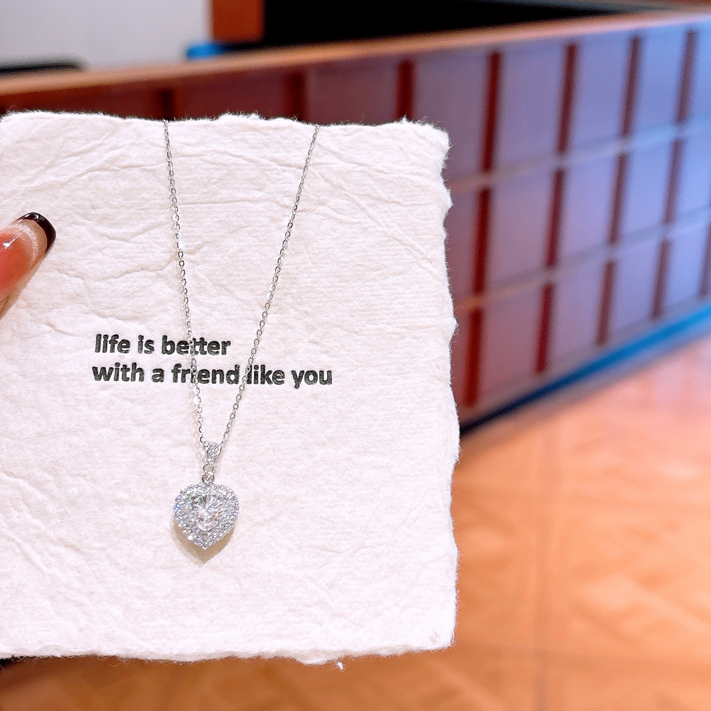 Nickel Free Silver Moissanite Necklace Premium Confession Gold