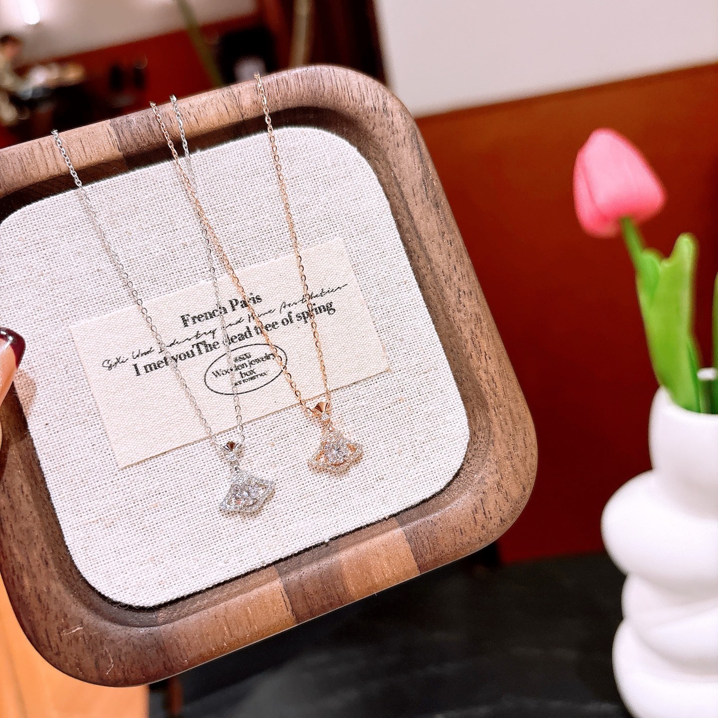 925 Silver Necklace Lively Wedding Registration Gold